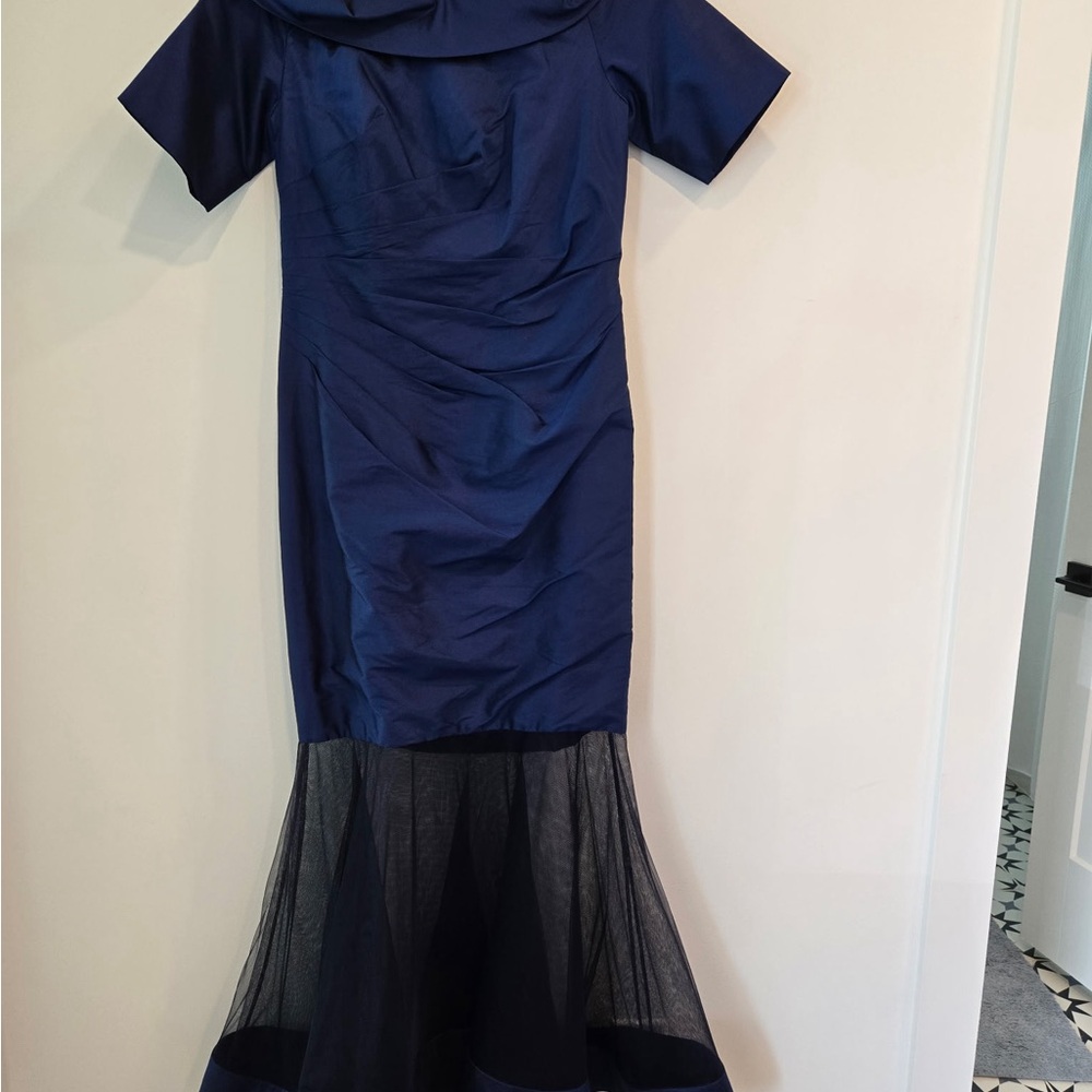 Mother of the bride  Marissa Baratelli  Elegant Navy Blue Evening Dress